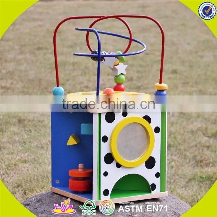 2017 New design funny children wooden beads toy W11B090