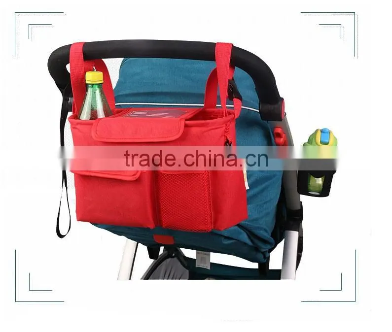 High quality 600D polyester diaper bag for baby troller
