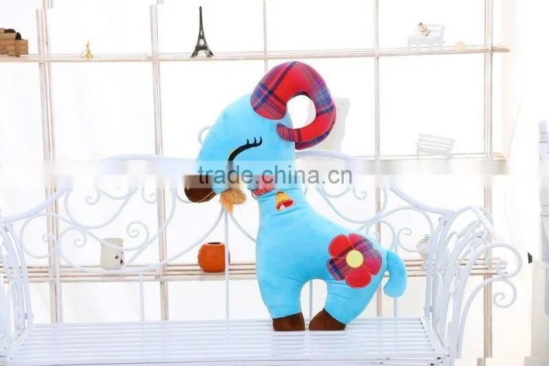 baby plush pillow plush animal goat pillow
