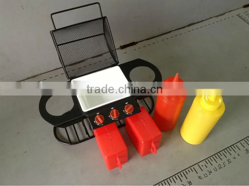 6pcs grill chicken plastic BBQ condiment set