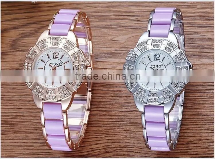 2017 round big dial rose gold dial sexy charming women's decoration watch for gift