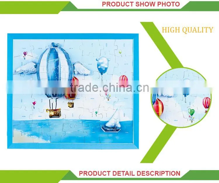 Newest educational toy custom cardboard paper 3d jigsaw puzzle