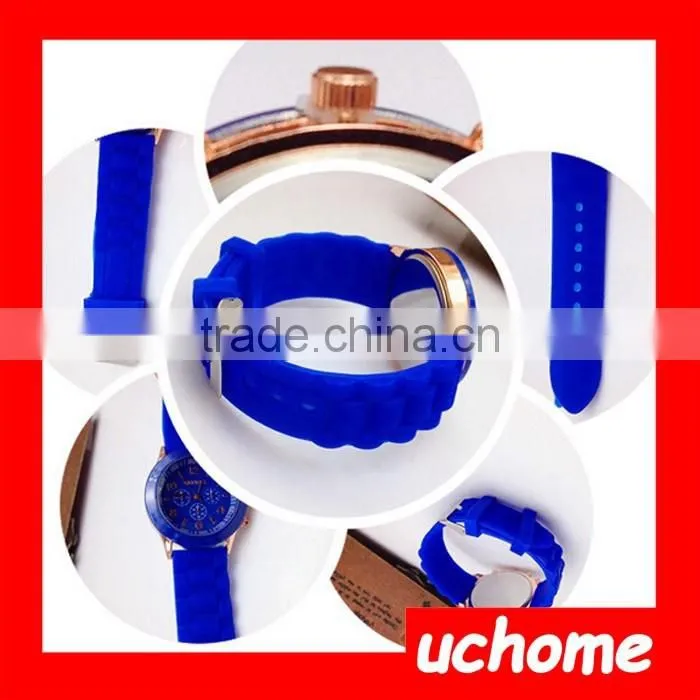 UCHOME Fashion Women's Geneva Silicone Jelly Gel Quartz Analog Wrist Watch China Cheaper Watches