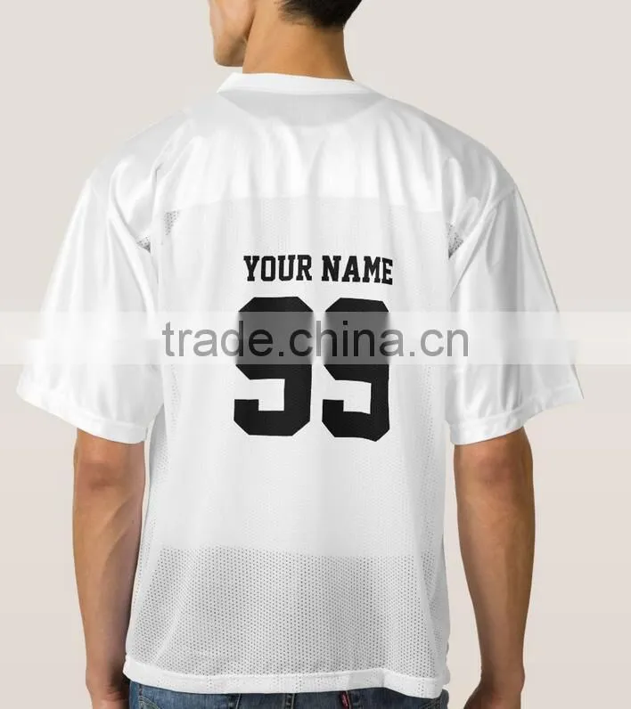 2017 Football Jersey New Model, 100% Polyester Rib-knit V Neck Double Sided Football Jersey With Custom Number