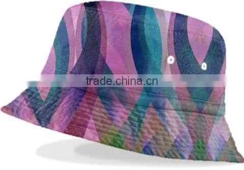 Flat top blank floral custom tie dyed bucket hat