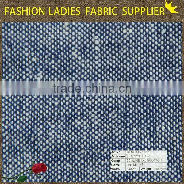 shaoxing cicheng fashion cotton natural linen fabric rustic