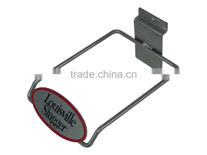 Baseball glove holder slatwall hooks accessory