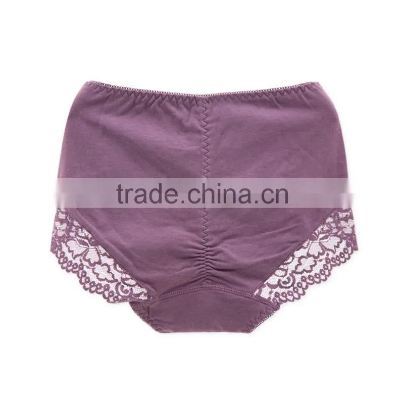 High Quality Custom 95% Cotton 5% Spandex with Lace Sexy Fancy Woman Underwear