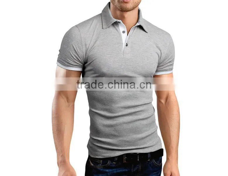 Men fashion design Slim Fit contrast bulk polo shirts