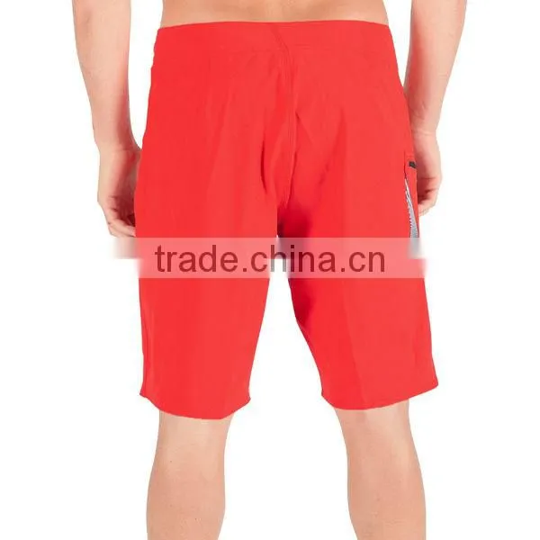 Cheap wholesale beach wear mens beach shorts solid 4 way stretch mens beach shorts