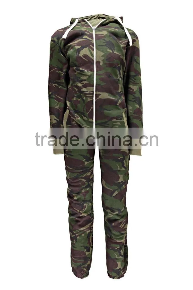 PA0038A Mens Urban-Camo Jumpsuits Onesie With Hood