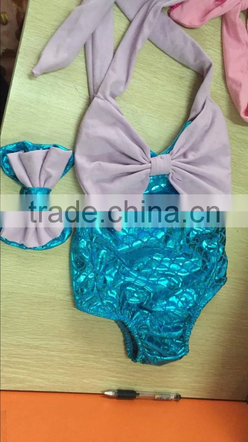 Stylish Fish Scale Baby Swimwear Kids Boutique Swimsuit Set