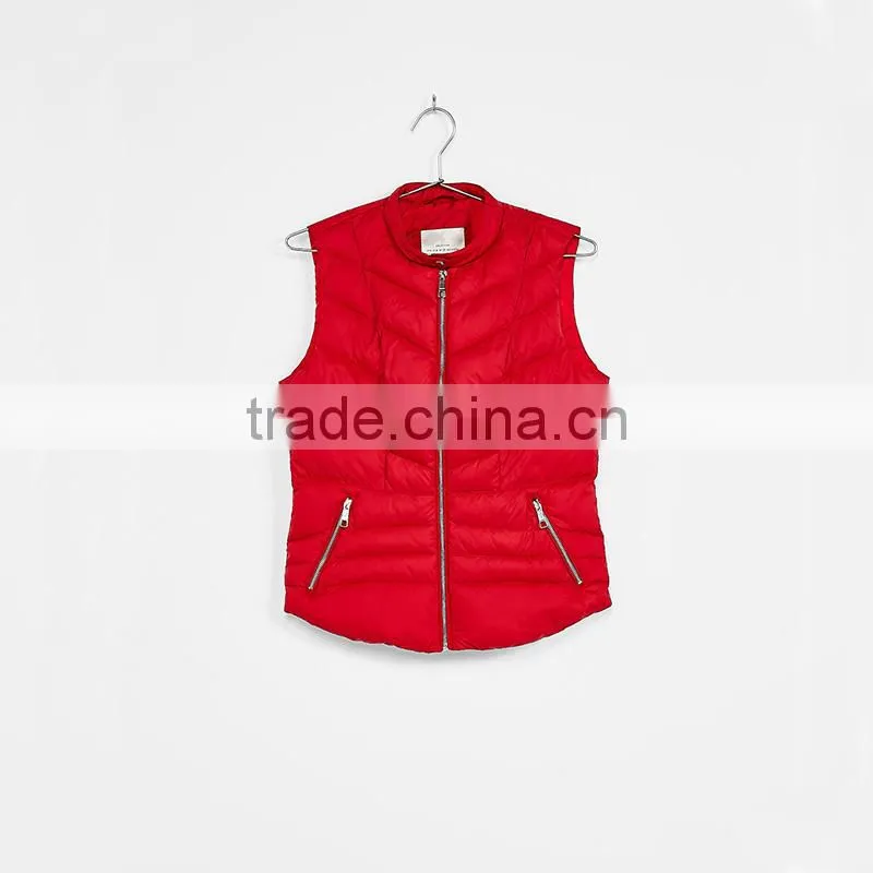 Wholesale high quality womens nylon vest winter sleeveless jacket