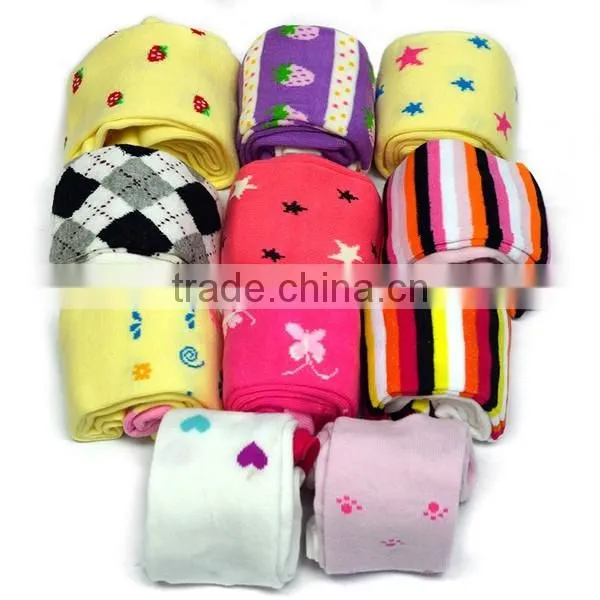 Cute Baby girls plain Colorful design Baby cotton pantyhose tights