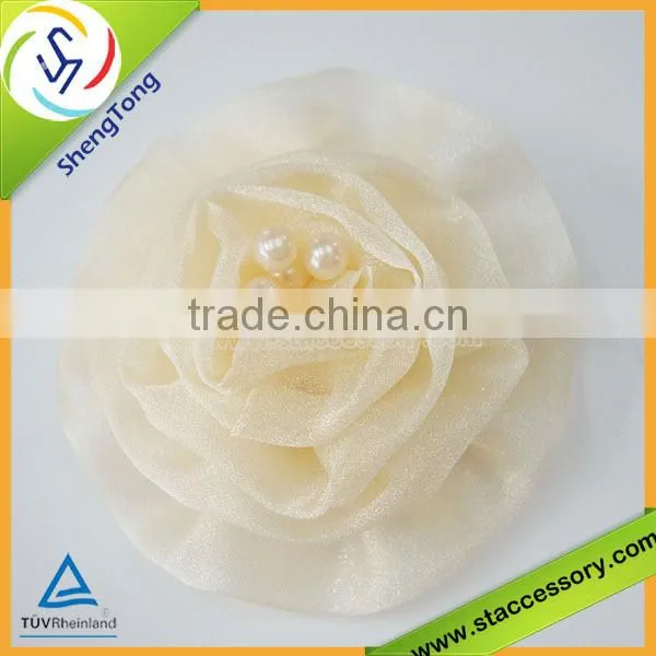 2015 New design fabric flower silk flower export