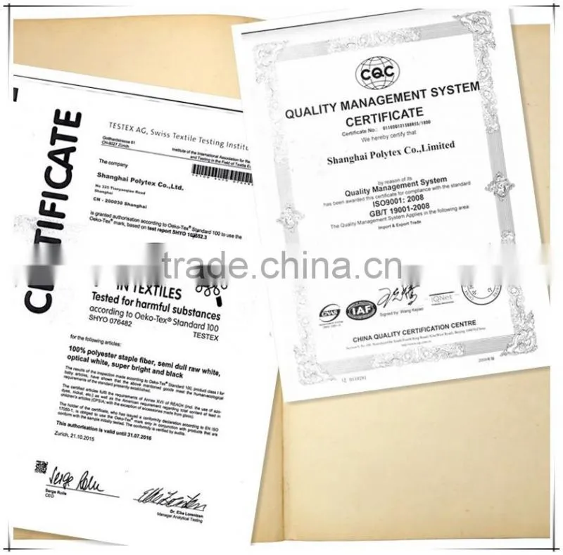 China wholesale dope dyed polyester staple fiber ,recycled polyester staple fiber filling HCS 7d ,15d padding use