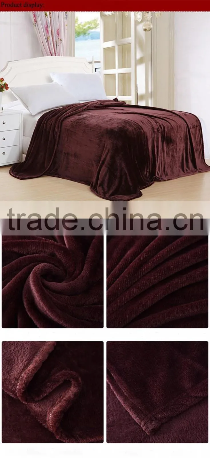 Bed sheet flannel blanket plush baby blanket gray