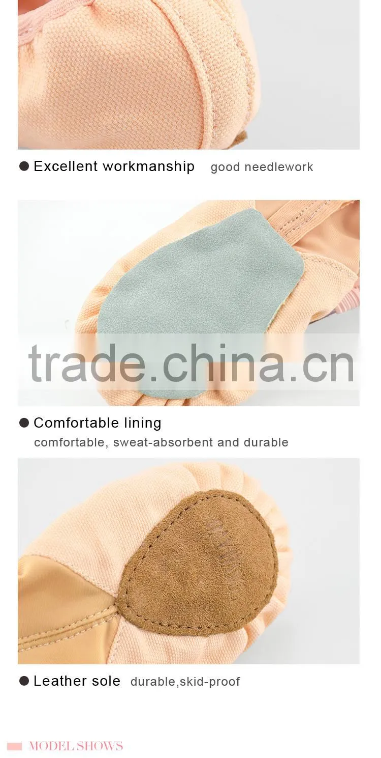 canvas soft sole dance shoes antislip leather Canvas Split Sole Ballet Shoes