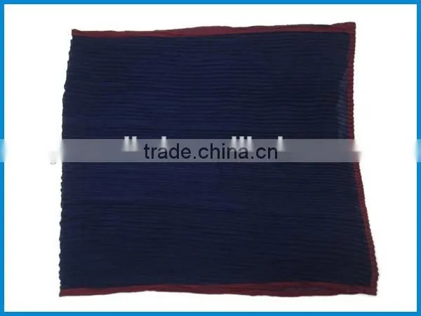Elegant women's fashion two tone crinkled viscose scarf