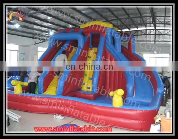 Attractive giant inflatable water slide,jungle water slides,inflatable water park with pool for sale