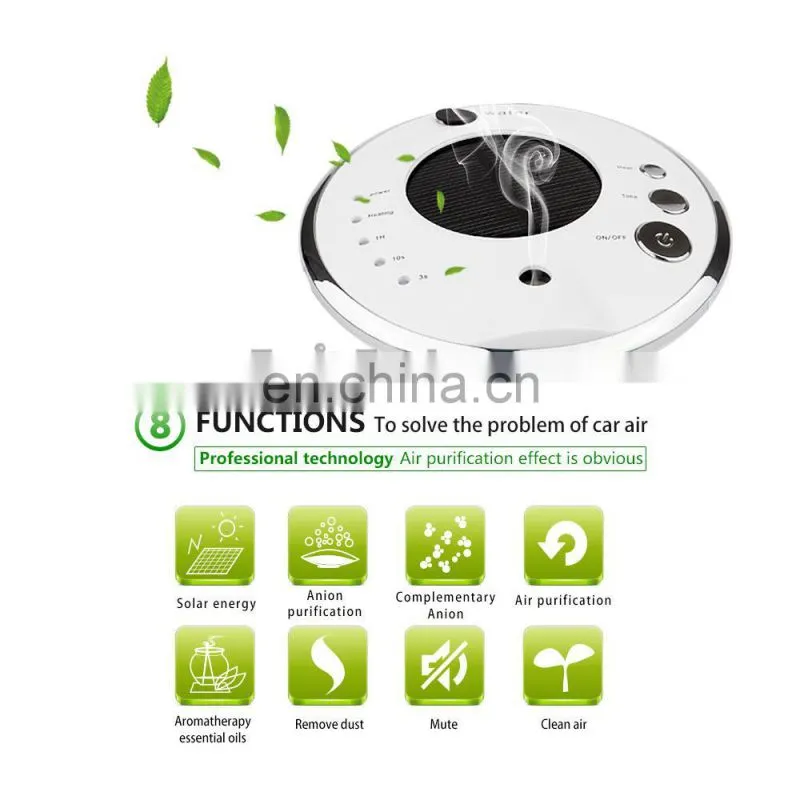 UFO Shape Solar Powered Car Air Freshener Air Purifier for Car, UFO Car Air Purifier Ionizer Oxygen Bar
