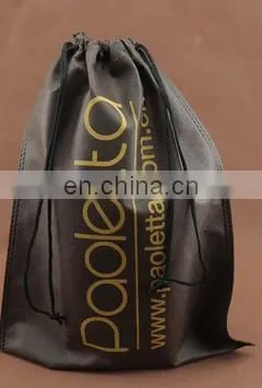 2015 striped drawstring 110gsm non woven storage bag shoes bag