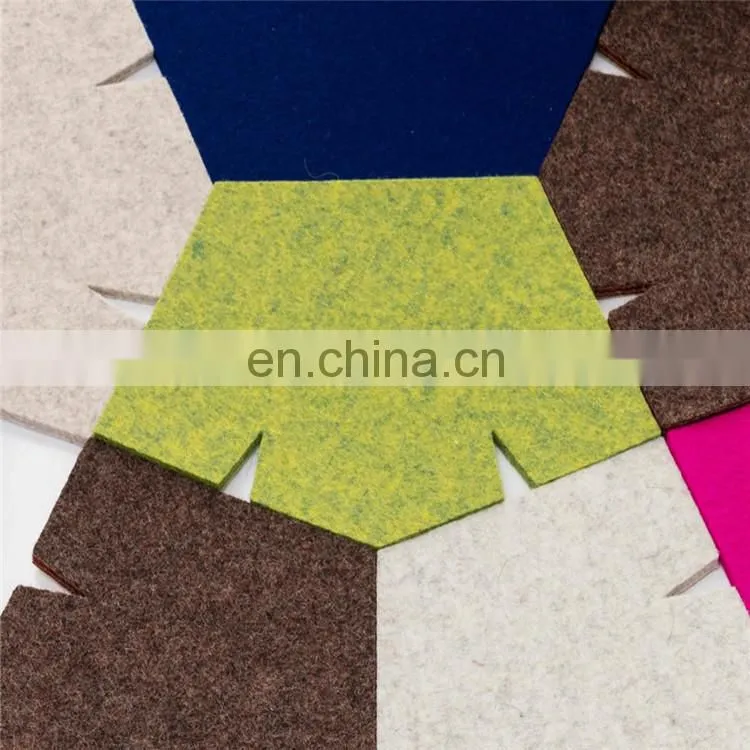hexagon modern geometric tiles stylish modern office murals felt Office wall decoration