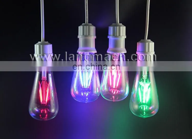 dc 24v RGB filament edison led bulb st64 e27 vintage lamp 12v led 2w/4w/6w/8w