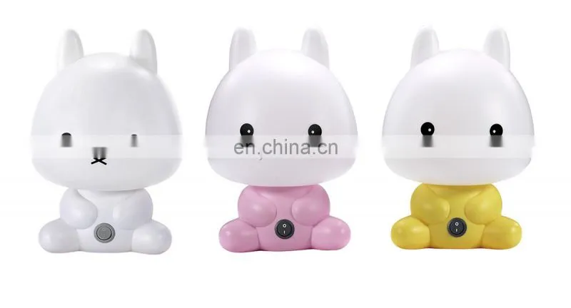 Modern cute baby bedroom lamps cartoon pets night light led bulbs gift bedside decor for kids