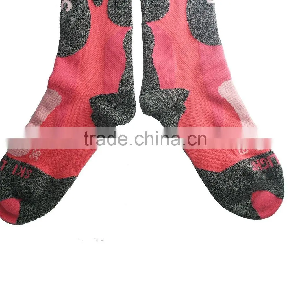 High Quality women Long Cotton Black Soccer Socks
