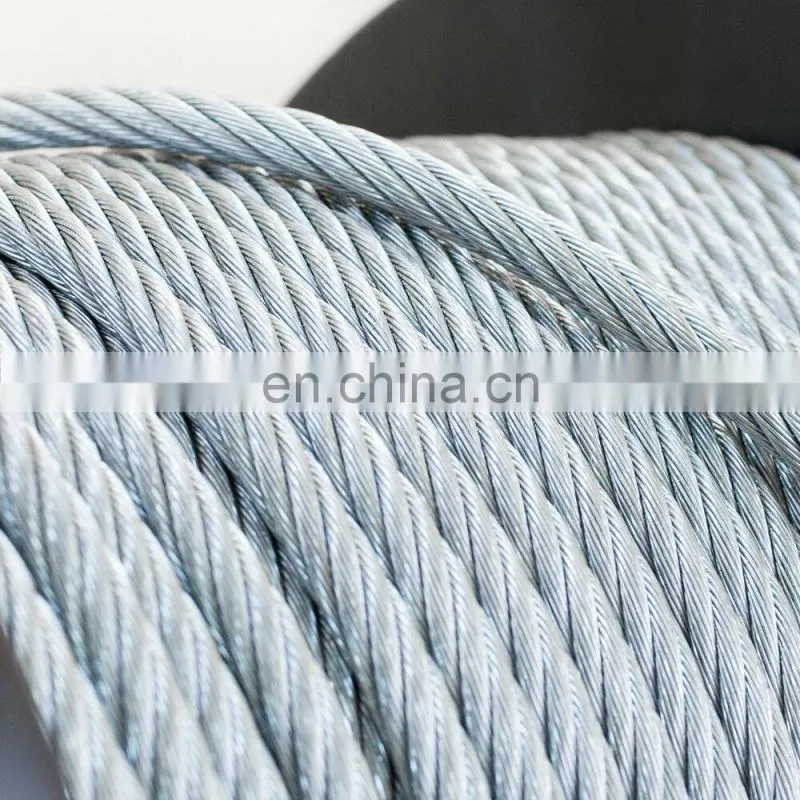 High Tensile Galvanixe Wire Rope 8X19 Manufacturer Elevator Wire Rope