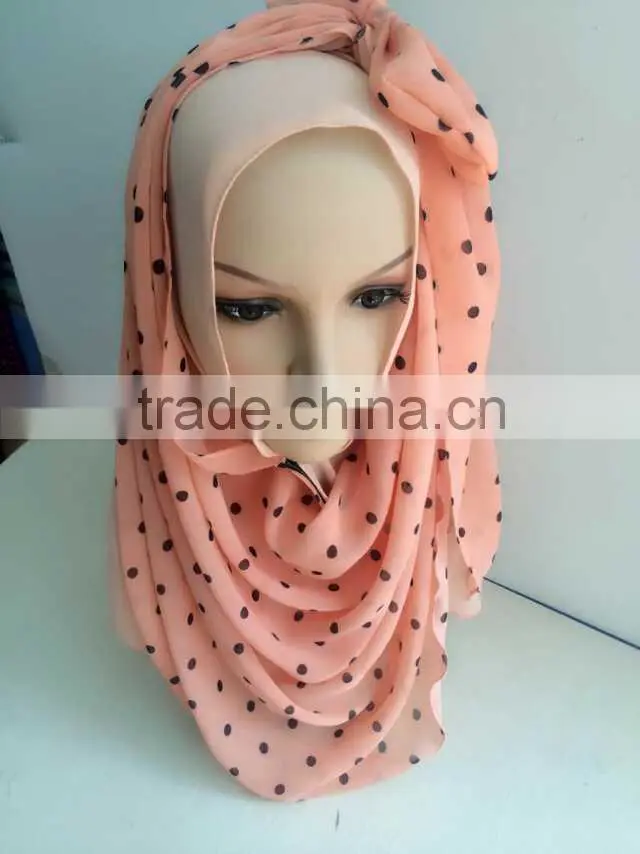 Latest design Fashion muslim long scarf one set chiffon HIJAB