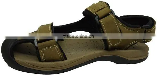 rubber outsole men sandal anti slipper durable leather sandal
