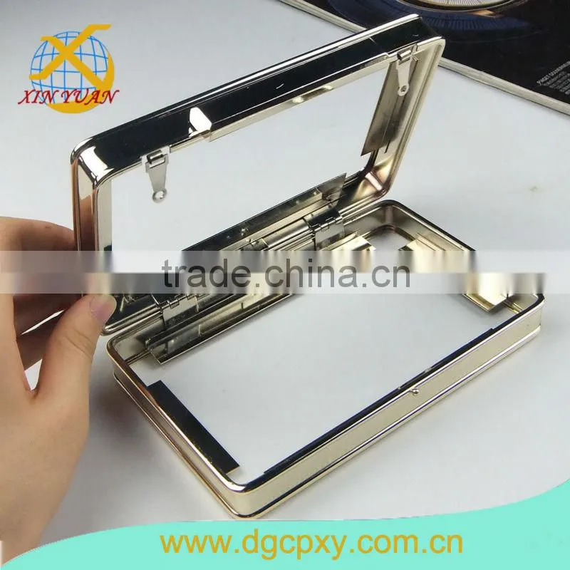 6.3 Inch High Quality Light Gold Color Kiss Lock Metal Bags Frame,Wholesales Coin Purse Frame In China
