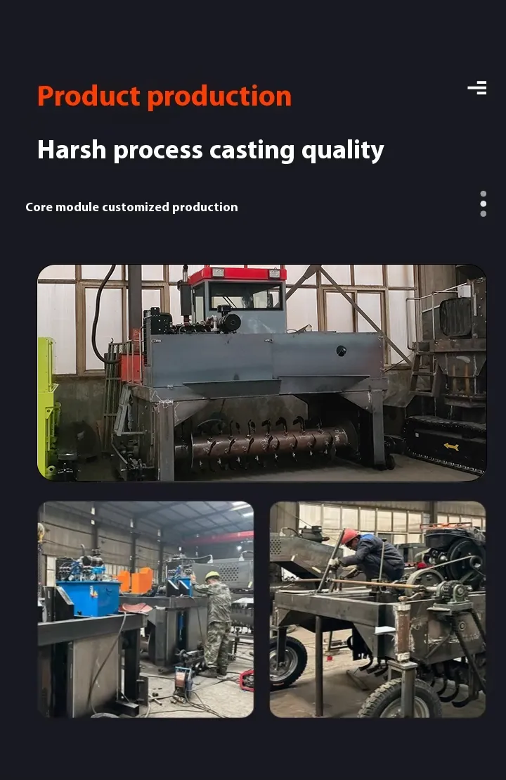 2400 Model Self-Propelled Strip Pile Composter Crawler Organic Fertilizer Fermentation Equipment for Sale