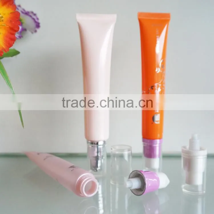 Mini-Pump Tube, Flexible plastic tube packaging W/Pump Cap