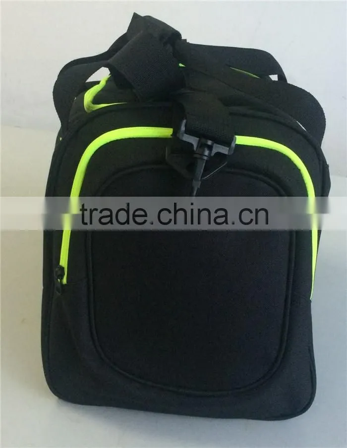 Light green with black color travel bag small size duffel bag