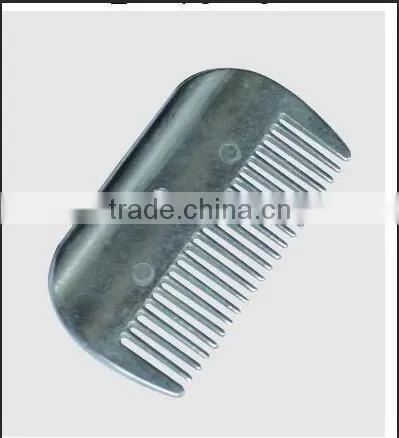 Aluminium mane comb for horse grooming