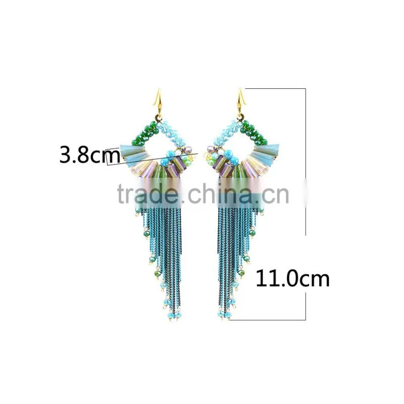 2016 New Design Fashion Charm Tassel Earrings Romatic Wedding Jewellery