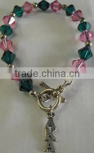 Alpha Kapp Alpha wholse alloy AKA bracelets beads sorority bracelets for girls and women Sorority PDI Charm Bracelet