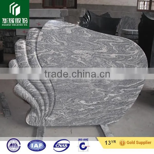 stone carving flower and crosscolor monument slab shanxi black absolut tombstone cheap granite