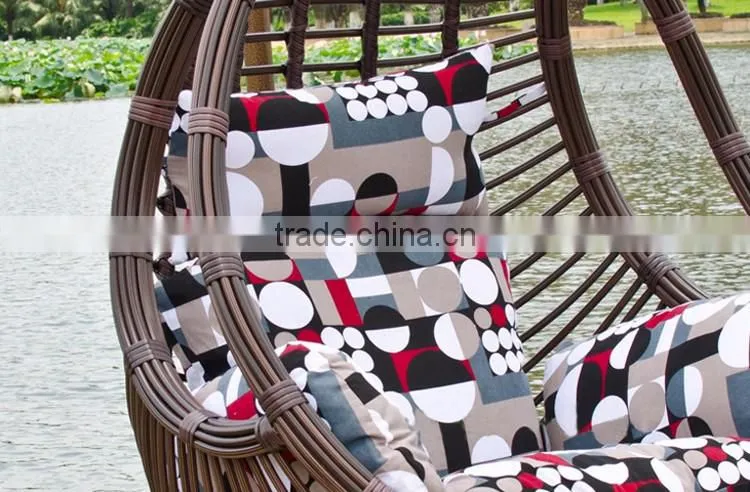 Rattan Outdoor Steel Garden Swing Chair Cover Outdoor Single Seat Swing Chair