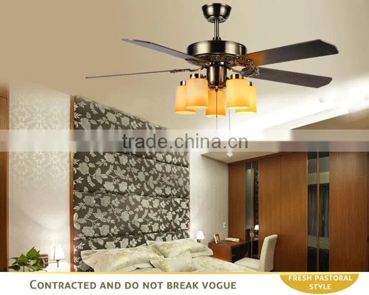 Push Button Big Light Ceiling Fan Made In China