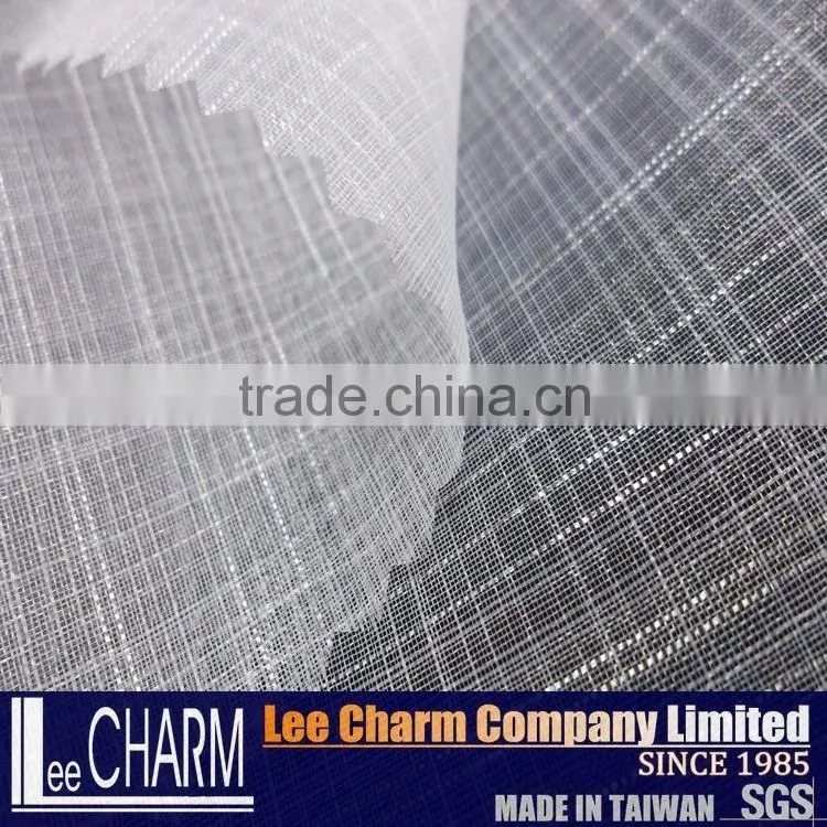 Polyester Organza Big Check Design Fabric