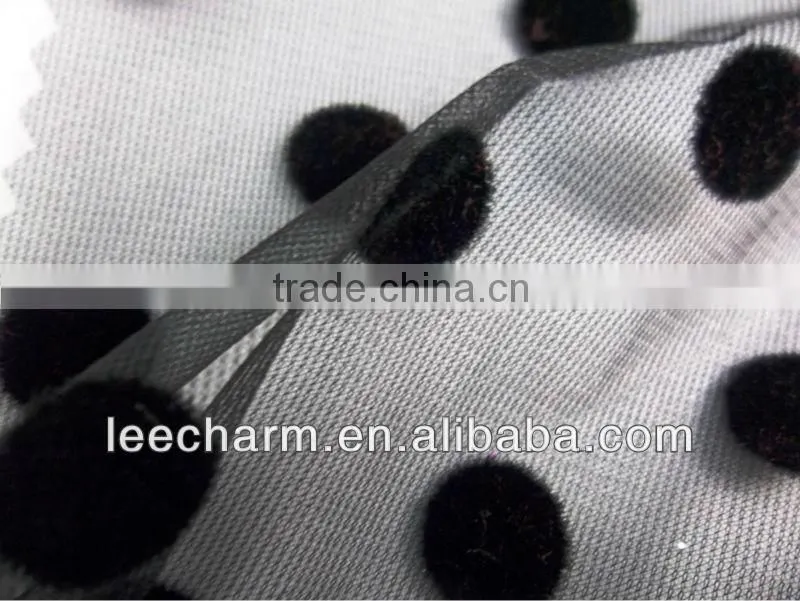Flocking Dot Mesh Fabric
