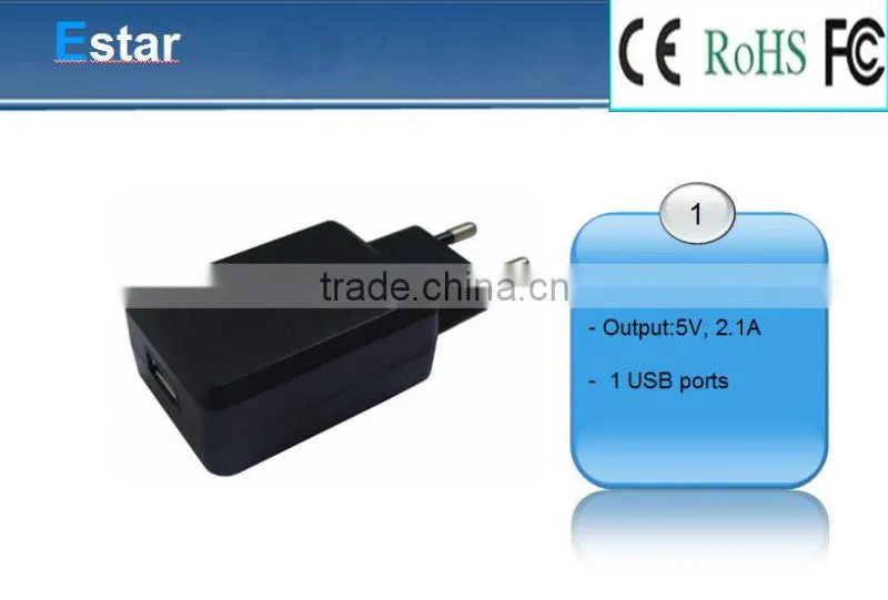 top saler Universal Dual USB Wall Charger 2.1A CE,RoHS,FCC
