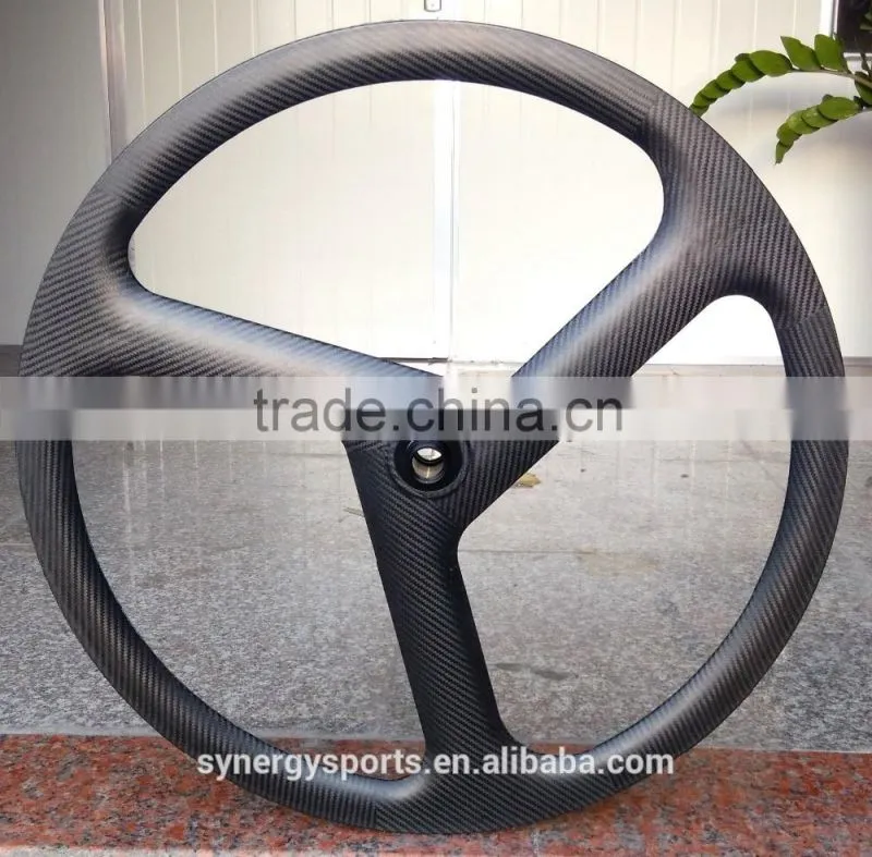 2016 hot sale and high quality 40mm high, full carbon 3 spoke wheel, both track and road W3