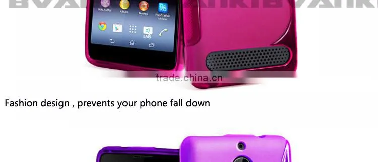 for sony xperia e1 tpu case, tpu case for sony xperia e1,Mobile Phone S Line TPU Gel Back Cover for Sony Xperia E1