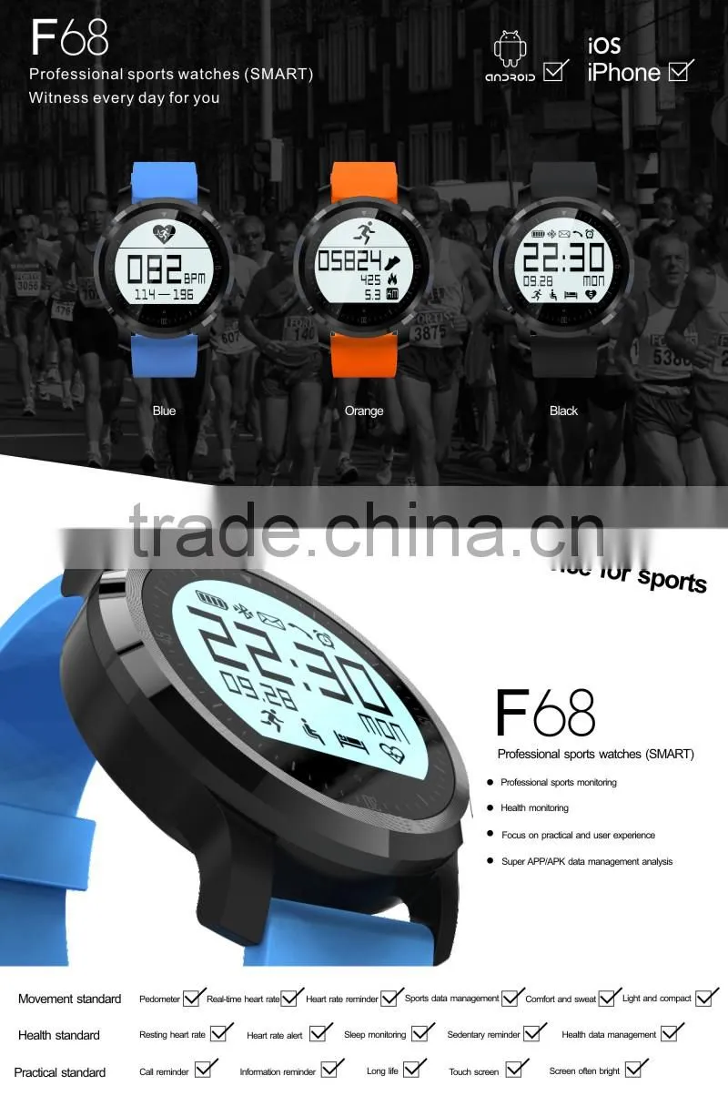 IP67 grade smallest mobile watch, heart rate monitoring v6 watch mobile