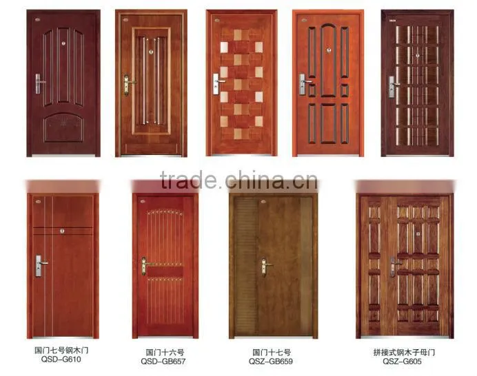 2014 Best seller steel armored door, steel security armored wooden door